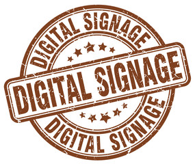 digital signage brown grunge stamp