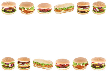 Hamburger Cheeseburger Fast Food Textfreiraum Copyspace