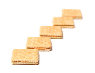 Crackers Isolated on a White Background