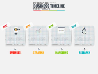 Infographic business flowchart vector template