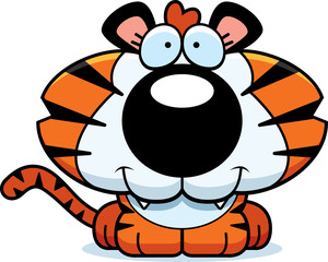 Cartoon Happy Tiger Cub