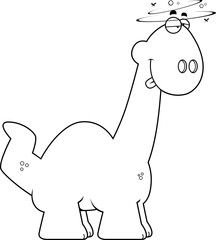 Drunk Cartoon Apatosaurus