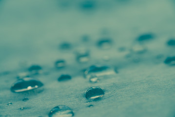 water drops on blue background