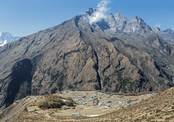 Ganeral view of the Phortse village - Everest region, Nepal, Himalayas