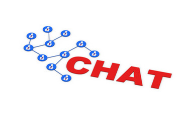 Social media chat concept