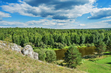 Summer landscape. The Chusovaya River