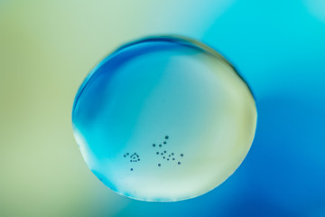 Blue drop of water