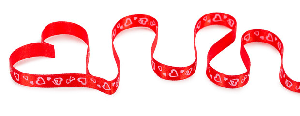 red ribbon as heart