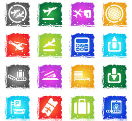 Airport icon set
