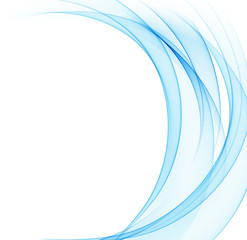Abstract vector background, blue wavy