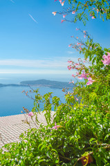 beautiful Provence sea landscape. French riviera, Eze village, France