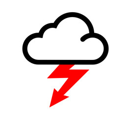 chmura burzowa ikona - obrazy, fototapety, plakaty