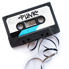 Fototapeta premium punk musical genre audio tape label