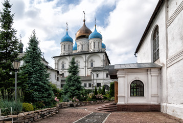 The courtyard of the Novospassky Monastery. Moscow