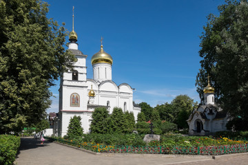 Fototapeta na wymiar Boris and Gleb Cathedral and the Chapel of the Descent of the Holy Spirit. Dmitrov, Moscow region, Russia