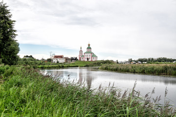River Kamenka and Elias Church. Suzdal, Russia