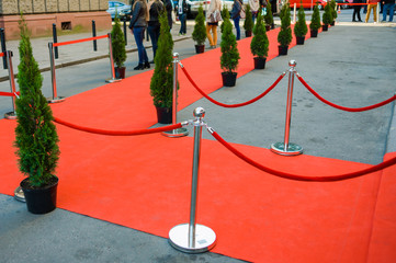 Red Carpet -  is traditionally used to mark the route taken by heads of state on ceremonial and formal occasions