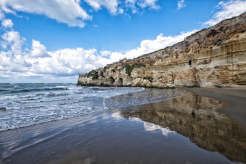 Fototapeta na wymiar Beach in Anzio. Province Roma, Italy