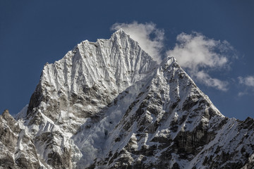 Peaks Kantega (6783 m) and Thamserku (6608 m) - Everest region, Nepal, Himalayas