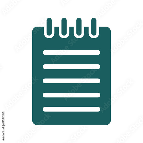 "notebook icon on white background" Stock image and royalty-free vector