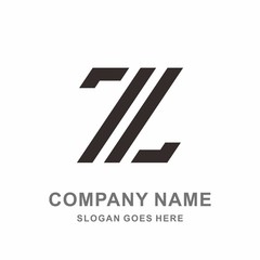Fototapeta premium Monogram Letter Z Geometric Strips Architecture Interior Furnishing Business Company Stock Vector Logo Design Template 