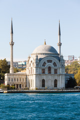 Fototapeta na wymiar The Dolmabahce Mosque is in Istanbul, Turkey.