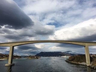 The city of Bronnoysund in northern Norway.