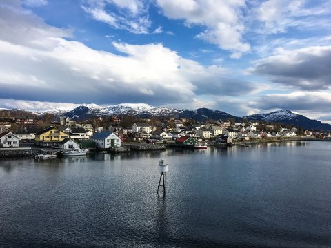 The city of Bronnoysund in northern Norway.