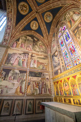 Fototapeta na wymiar One of the Altars in Basilica of Santa Croce, Florence