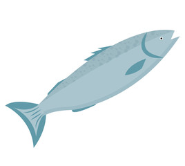 Obraz premium Trout icon flat style. Forel fish isolated on white background. Vector illustration, clip art