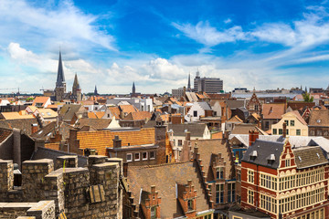 Panoramic view of Gent