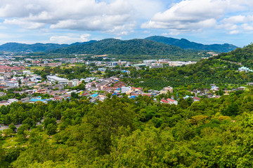 Phuket Town top view from Rang Hill