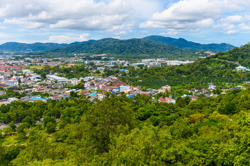 Fototapeta premium Phuket Town top view from Rang Hill