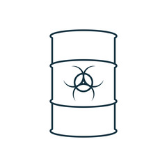 BioHazard isolated line icon on white background