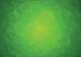 Polygonal green background.