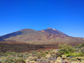 Perfect weather summer view to Teide volcano, Tenerife, Canary Islands