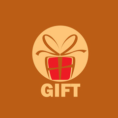 vector logo box with gifts