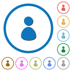 User icons with shadows and outlines