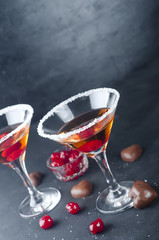 Cocktails with cherry