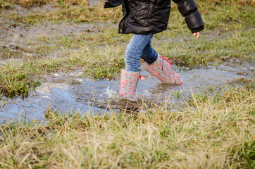 walking in wellington boots