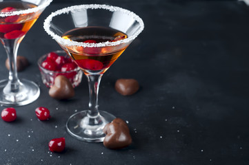 Cocktails with cherry