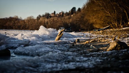 frosty beach