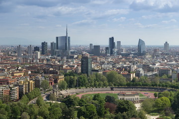 Fototapeta na wymiar Modern distric, Milan