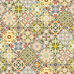 Square scraps in oriental style.