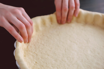 step by step production of Strawberry pie  in the style of Valentine's Day
