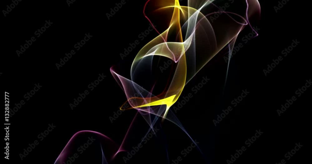 Wall mural dancing lights aurora 4k particle rendered background intro clip