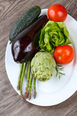 Fresh ripe vegetables