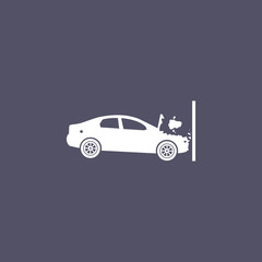 crashed car icon