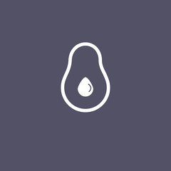 simple avocado icon
