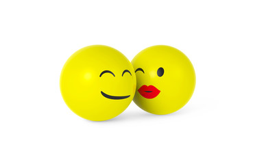 Smileys am knutschen